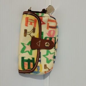Vintage  Dooney & Bourke Doodle Scribble Wristlet